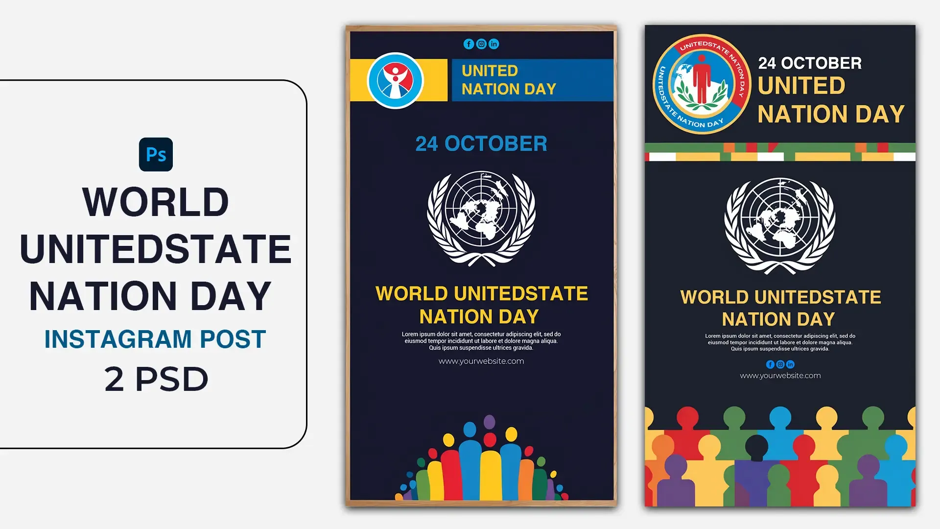 Global Unity and Peace World Unitedstate Nation Day Instagram Post